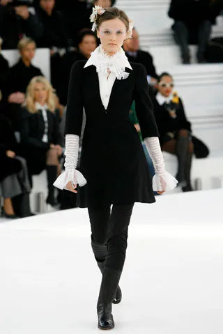 Spring 2006 Chanel by Karl Lagerfeld Haute Couture Pant Set w Detachable Collar & Sleeves