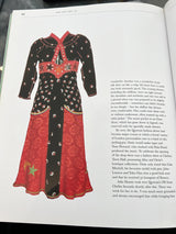 Wonderful 1971 Ossie Clark Moss Crepe Dress w Celia Birtwell Moon & Star Embroidery