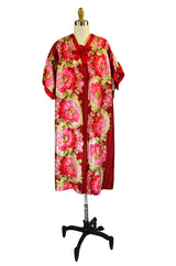 Victorian Printed Silk Boudoir Wrapper
