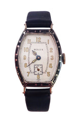1920s Rolex Sterling Silver and Enamel Art Deco Wristwatch