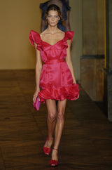 Prettiest Spring 2005 Yves Saint Laurent by Stefano Pilati Look 36 Pink Silk Organza Dress