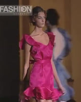 Prettiest Spring 2005 Yves Saint Laurent by Stefano Pilati Look 36 Pink Silk Organza Dress