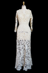 c.1905 Amazing Battenburg Lace Dress