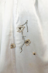 Fall 1952 Christian Dior Haute Couture Ivory Silk Button Dress w Underskirts