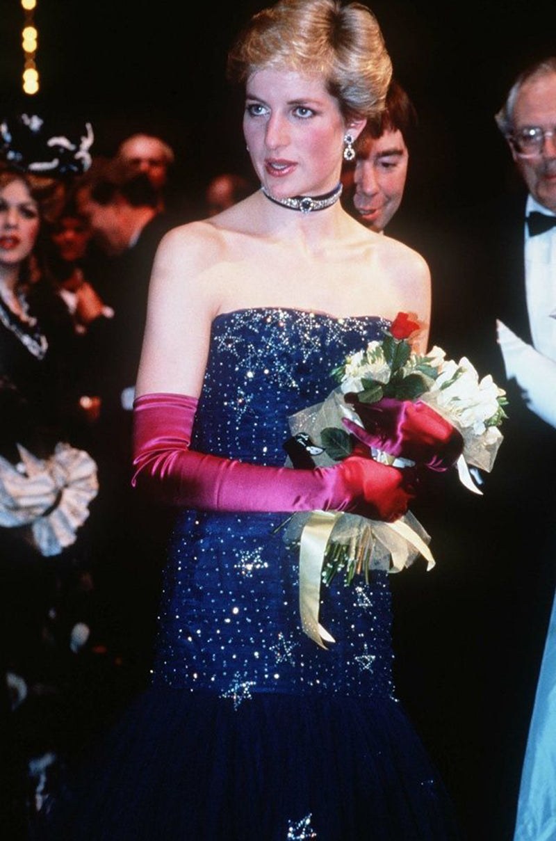 1986 Murray Arbeid Silver Glitter Stars & Bows Ballgown Dress