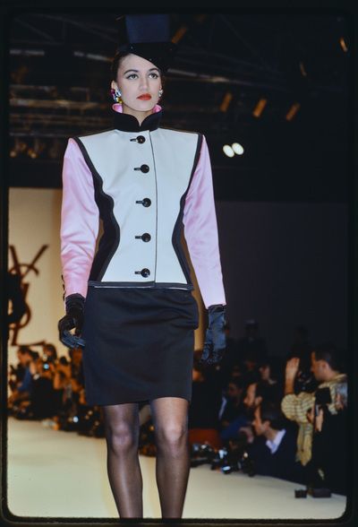 Fall 1988 Yves Saint Laurent Pink Color Block Jacket – Shrimpton