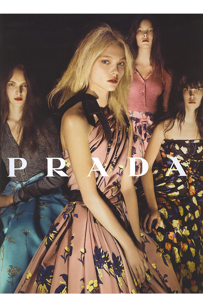 Iconic Resort 2008 Prada Runway & Ad Campaign Silk Floral Couture Dress