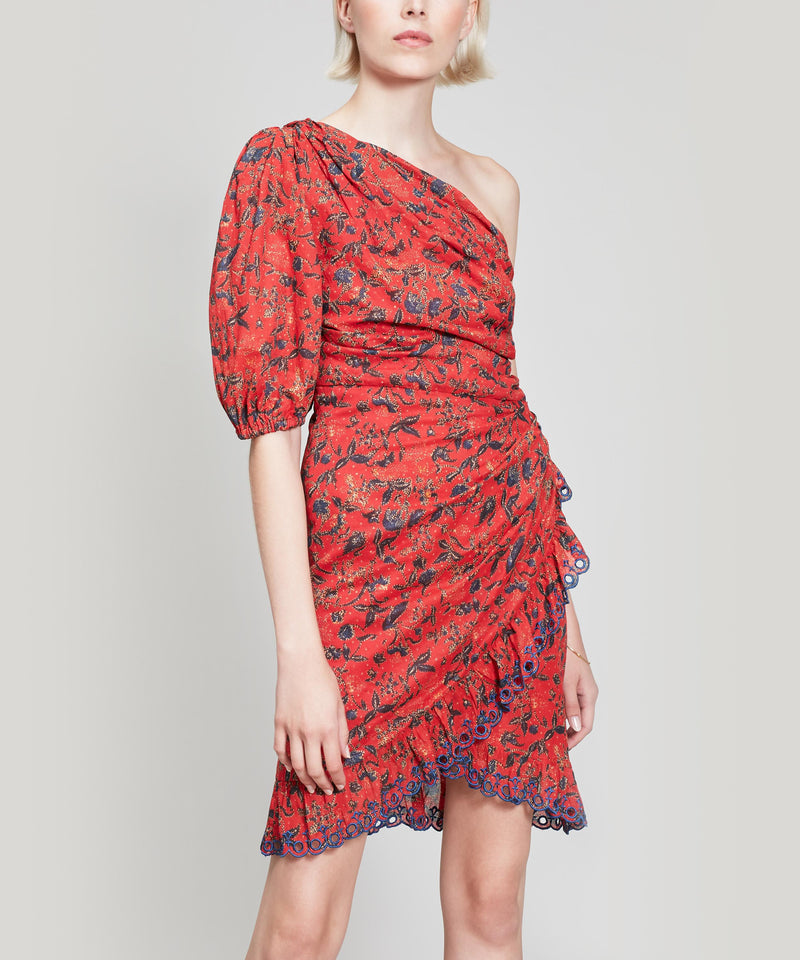 Prettiest 2018 Marant Esther One Shoulder Red Floral Pri – Shrimpton Couture