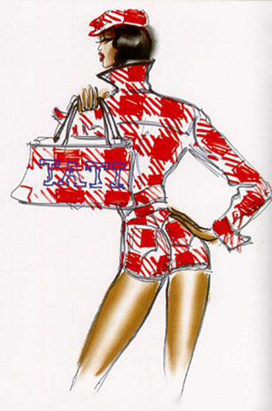 Rare 1991 Azzedine Alaia Iconic Tati Collection Duffle Bag