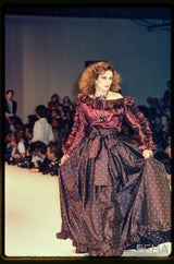 1981 Yves Saint Laurent Embroidered Silk Taffeta Full Maxi Skirt
