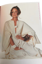 1971 Halston Couture Royal Blue Liquid Silk Bias Cut Caftan Maxi Dress