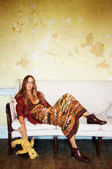 1970s Iconic Jean Varon Knit Maxi Dress