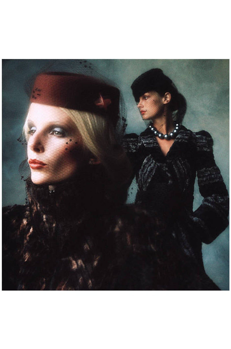 Documented 1973 Biba by Barbara Hulanicki Rare Maternity Label Black Faux Fur Swing Coat