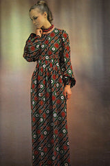 1971 Yves Saint Laurent Wrap Print Skirt & Top Set