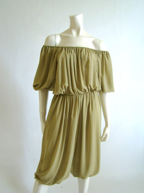 1970s Draped Harem Jumpsuit