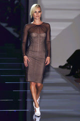 Spring 2001 Tom Ford for Gucci Black Bustier Dress