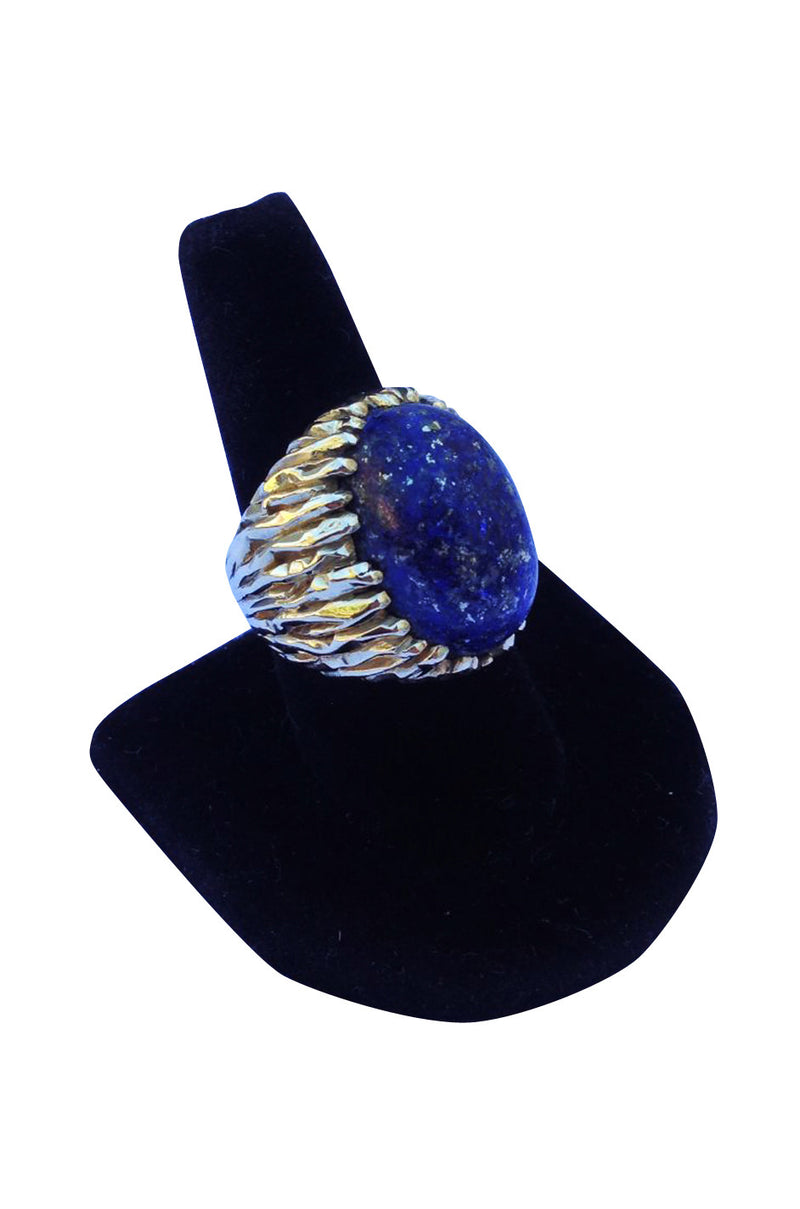 1960s Lapis Lazuli 18K Cocktail Ring