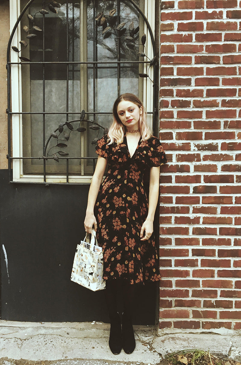 1970s Ossie Clark for Radley Chiffon Dress Shrimpton Couture