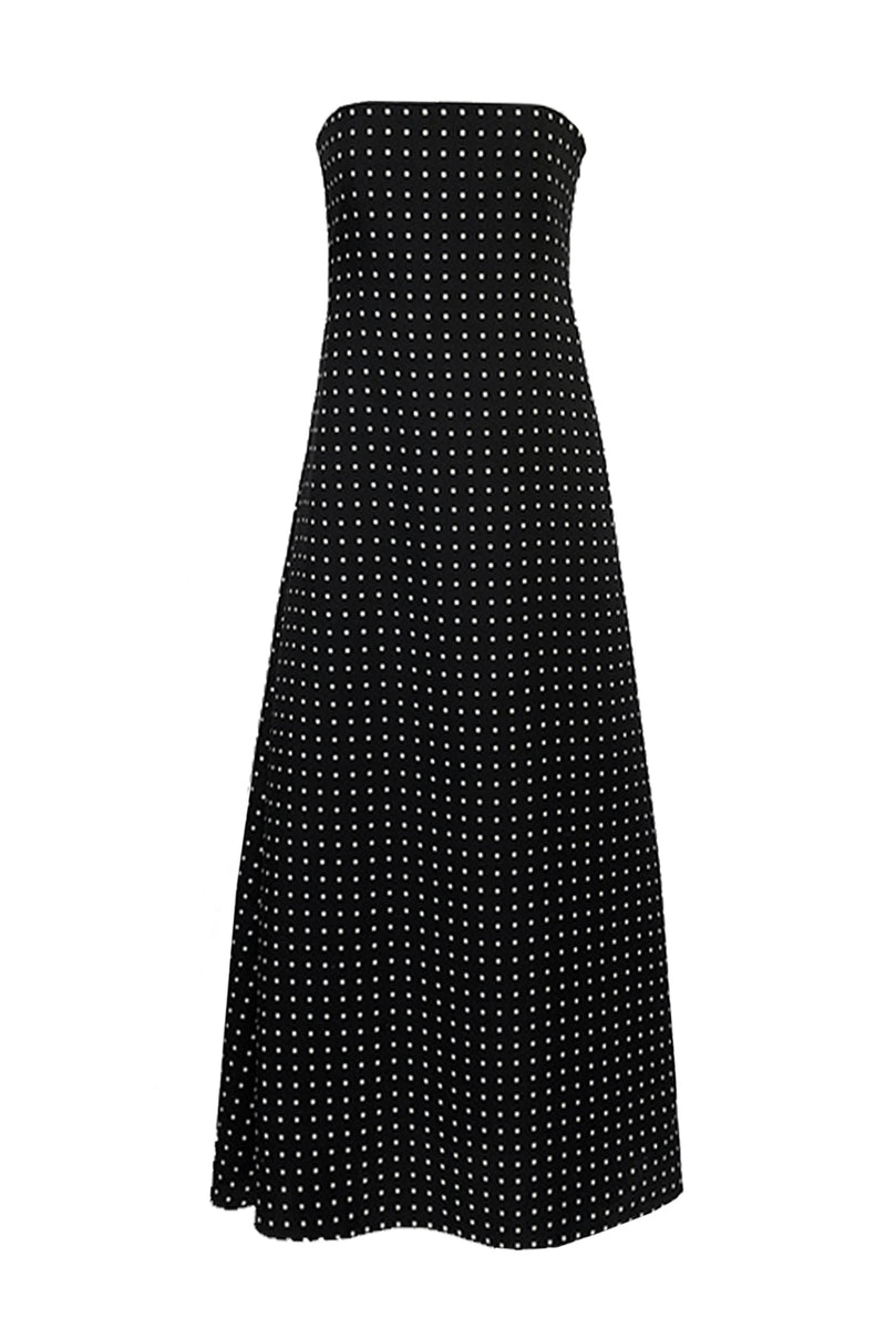 Spring 2000 Yves Saint Laurent by Alber Elbaz Black & White Strapless Dress