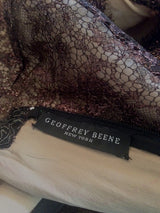 1980s Fine Geoffrey Beene Iridescent Lace Dress