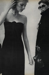 Unusual 1976 Halston Deep Brown Strapless Tie Front Dress in a Soft Terry Cloth