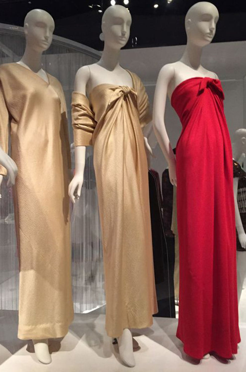 Unusual 1976 Halston Deep Brown Strapless Tie Front Dress in a Soft Terry Cloth