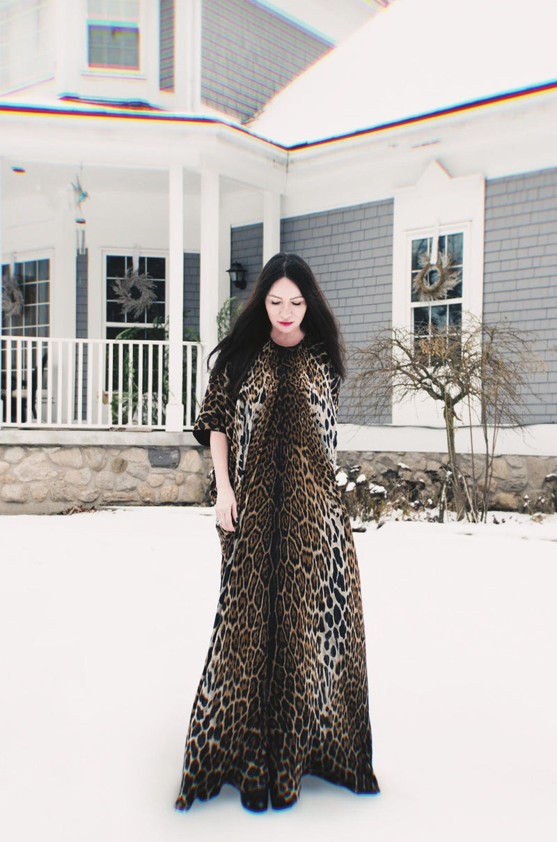 Spring 2002 Tom Ford For Yves Saint Laurent Leopard Bias Cut Silk Caft – Shrimpton Couture