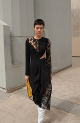 Resort 2019 Givenchy by Clare Waight Keller Black Lace Dress w Side Cut Outs