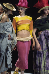 1990s Vivienne Westwood Gilt Painted Knit Skirt & Tank