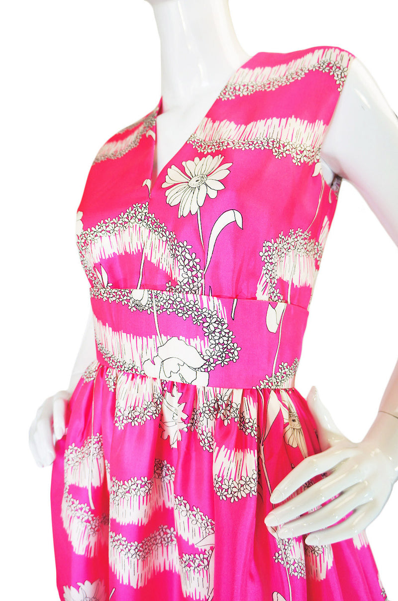 1960s Silk Harvey Berin Pink Gown