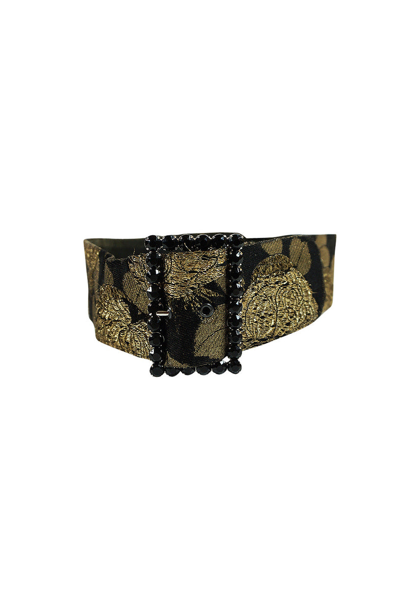 1950s Rich Gold Thread Silk Brocade "New Look" Coat