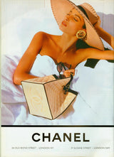 1991 Chanel Ad Campaign Logo Raffia Box Bag