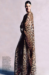 Spring 2002 Tom Ford For Yves Saint Laurent Leopard Bias Cut Silk Caftan Dress