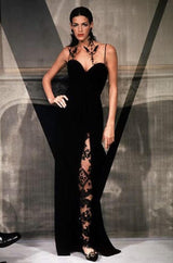 Spring 1998 Valentino Haute Couture Strapless Dress w Elaborately Beaded & Sequin Skirt