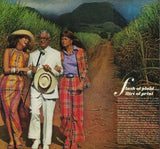 1972 Donald Brooks Textured Cotton Plaid Print Dress w Embroidered Flower Trim