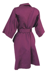 Resort 2010 Stefano Pilati for Yves Saint Laurent Purple Cotton Trench Coat